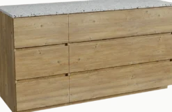 Storke Edge badkamermeubel met Tavola wastafelblad voor waskom(men)