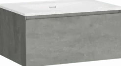 Storke Edge badkamermeubel met Kera wastafel, afvoerplug inbegrepen