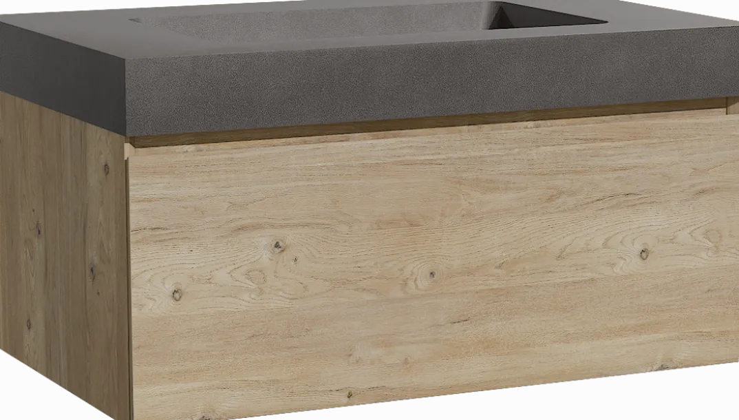 Storke Edge badkamermeubel met Scuro High wastafel