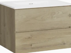 Storke Edge badkamermeubel met Kera wastafel, afvoerplug inbegrepen
