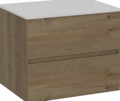 Storke Edge badkamermeubel met Tavola wastafelblad voor waskom(men)
