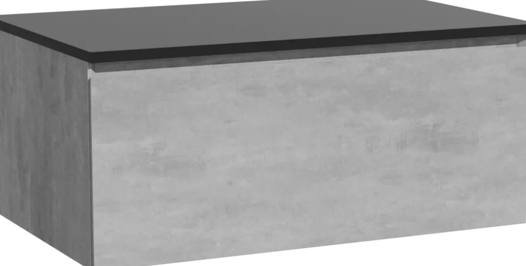 Storke Edge badkamermeubel met Panton wastafelblad voor waskom(men)