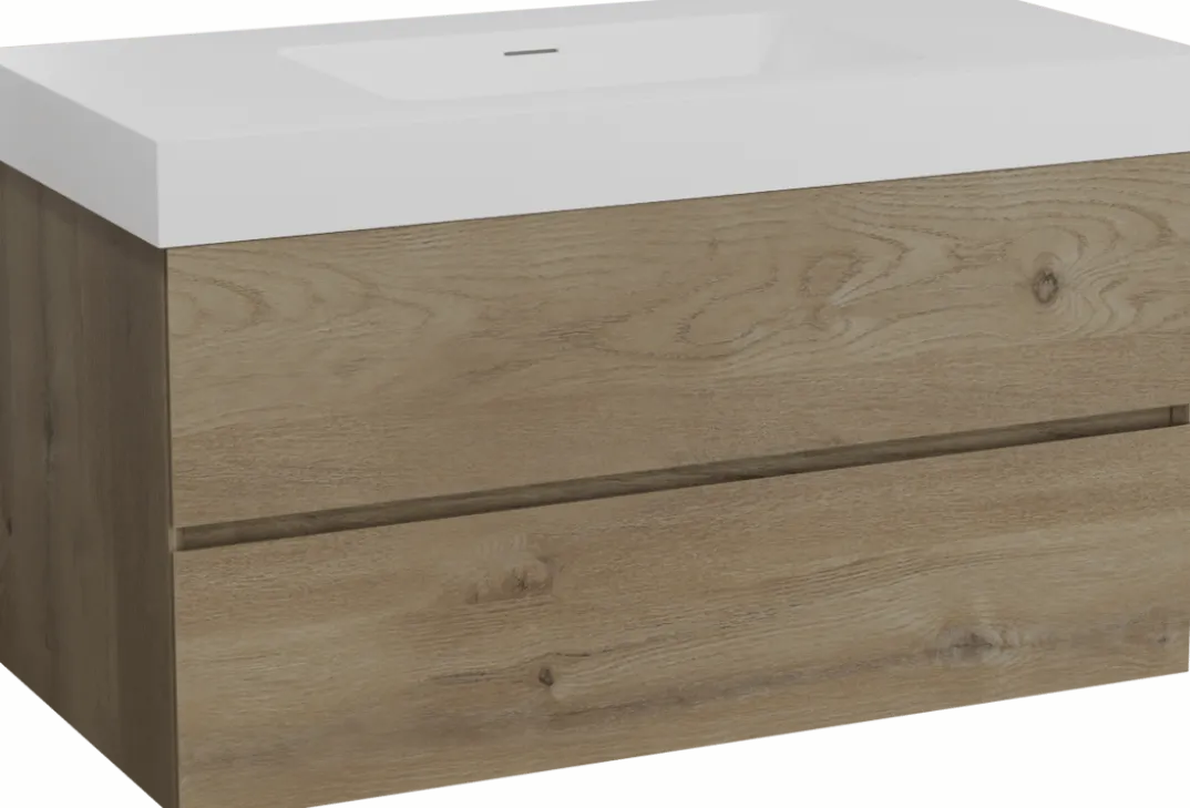 Storke Edge badkamermeubel met Mata High wastafel