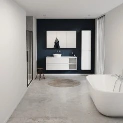Storke Edge badkamermeubel met Tavola wastafelblad voor waskom(men)