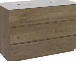 Storke Edge badkamermeubel met Kera wastafel, afvoerpluggen inbegrepen