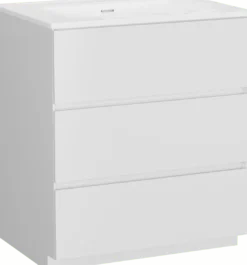 Storke Edge badkamermeubel met Kera wastafel, afvoerplug inbegrepen