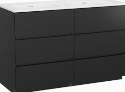 Storke Edge badkamermeubel met Kera wastafel, afvoerpluggen inbegrepen