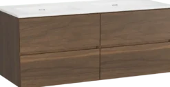 Storke Edge badkamermeubel met Kera wastafel, afvoerpluggen inbegrepen