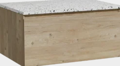 Storke Edge badkamermeubel met Tavola wastafelblad voor waskom(men)