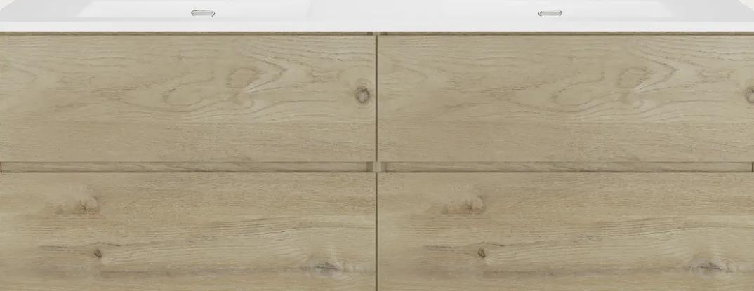 Storke Edge badkamermeubel met Kera wastafel, afvoerpluggen inbegrepen