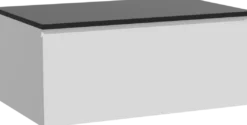 Storke Edge badkamermeubel met Panton wastafelblad voor waskom(men)