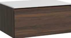 Storke Edge badkamermeubel met Tavola wastafelblad voor waskom(men)