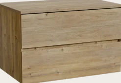 Storke Edge badkamermeubel met Panton wastafelblad voor waskom(men)