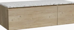 Storke Edge badkamermeubel met Tavola wastafelblad voor waskom(men)