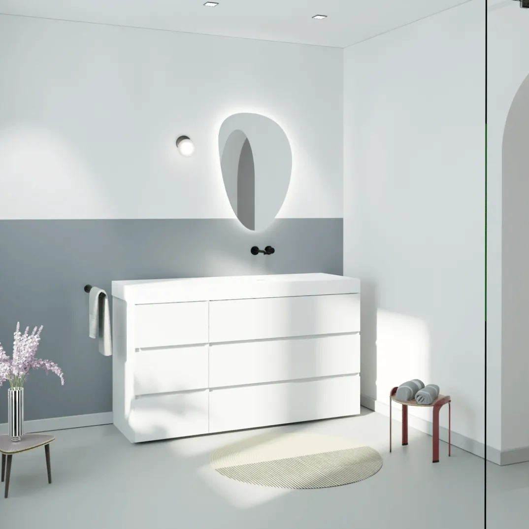 Storke Edge badkamermeubel met Mata High wastafel