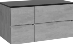 Storke Edge badkamermeubel met Panton wastafelblad voor waskom(men)