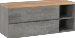 Storke Edge badkamermeubel met Panton wastafelblad voor waskom(men)