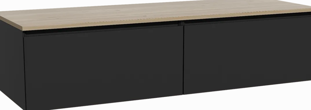 Storke Edge badkamermeubel met Panton wastafelblad voor waskom(men)