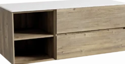 Storke Edge badkamermeubel met Tavola wastafelblad voor waskom(men)