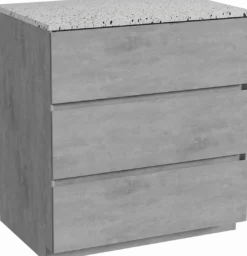 Storke Edge badkamermeubel met Tavola wastafelblad voor waskom(men)