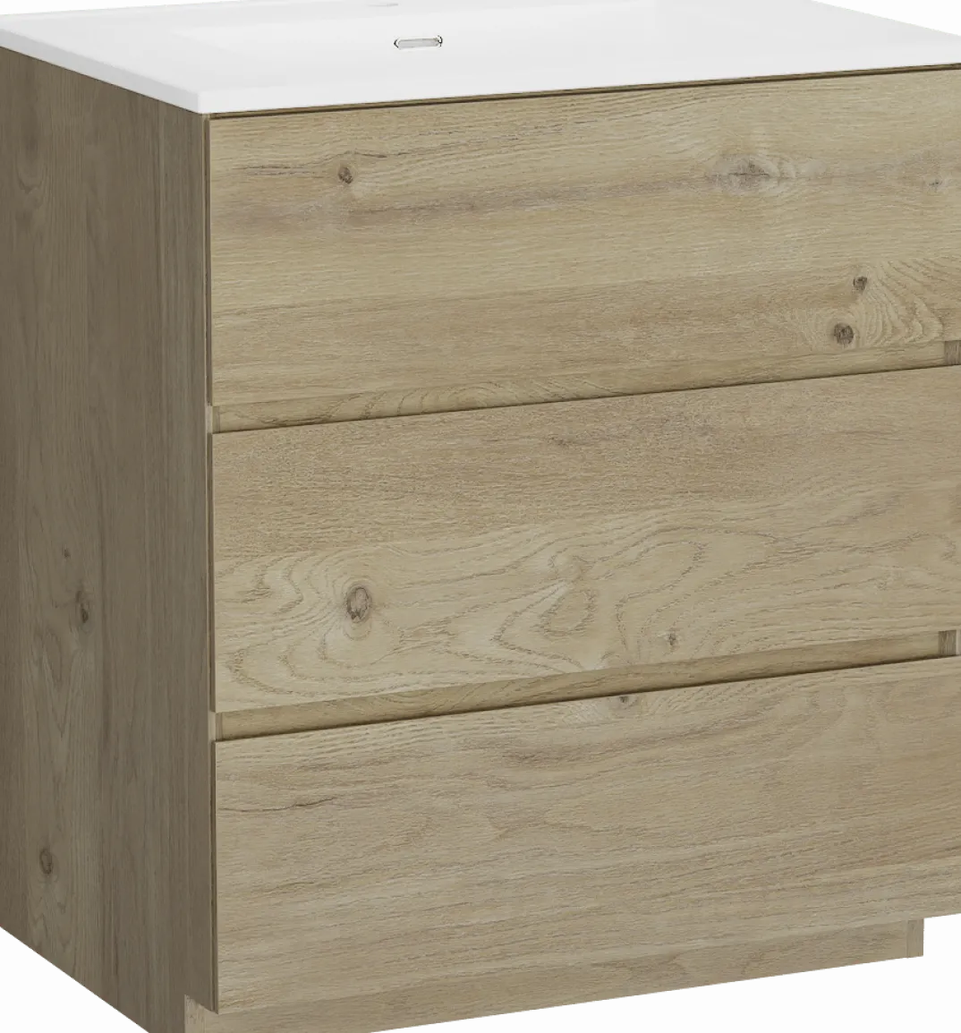 Storke Edge badkamermeubel met Kera wastafel, afvoerplug inbegrepen