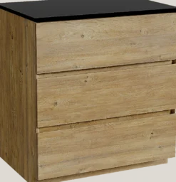 Storke Edge badkamermeubel met Panton wastafelblad voor waskom(men)
