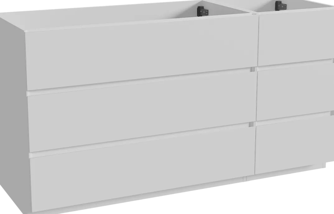 Storke Edge badkamermeubel met Tavola wastafelblad voor waskom(men)