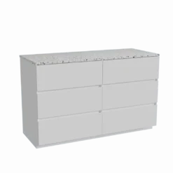 Storke Edge badkamermeubel met Tavola wastafelblad voor waskom(men)
