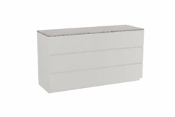 Storke Edge badkamermeubel met Tavola wastafelblad voor waskom(men)