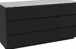 Storke Edge badkamermeubel met Tavola wastafelblad voor waskom(men)