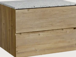 Storke Edge badkamermeubel met Tavola wastafelblad voor waskom(men)