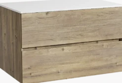 Storke Edge badkamermeubel met Tavola wastafelblad voor waskom(men)