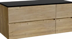 Storke Edge badkamermeubel met Panton wastafelblad voor waskom(men)