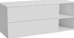 Storke Edge badkamermeubel met Tavola wastafelblad voor waskom(men)