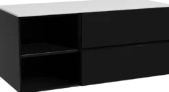 Storke Edge badkamermeubel met Tavola wastafelblad voor waskom(men)