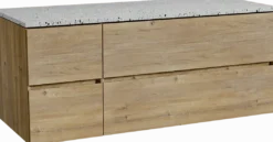 Storke Edge badkamermeubel met Tavola wastafelblad voor waskom(men)
