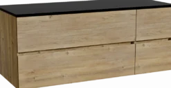 Storke Edge badkamermeubel met Panton wastafelblad voor waskom(men)