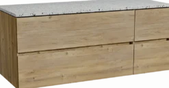 Storke Edge badkamermeubel met Tavola wastafelblad voor waskom(men)