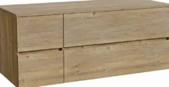 Storke Edge badkamermeubel met Panton wastafelblad voor waskom(men)