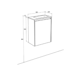 Storke Edge toiletmeubel met Fina wastafel