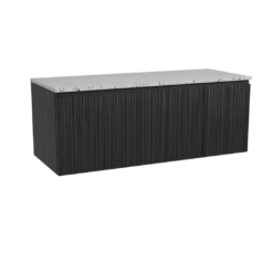 Storke Ribs badkamermeubel met Tavola wastafelblad voor waskom(men)