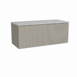 Storke Ribs badkamermeubel met Tavola wastafelblad voor waskom(men)
