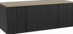 Storke Ribs badkamermeubel met Panton wastafelblad voor waskom(men)
