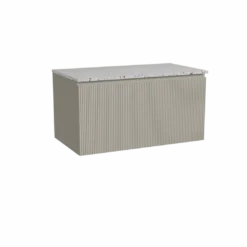 Storke Ribs badkamermeubel met Tavola wastafelblad voor waskom(men)