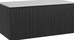Storke Ribs badkamermeubel met Tavola wastafelblad voor waskom(men)