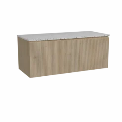 Storke Ribs badkamermeubel met Tavola wastafelblad voor waskom(men)