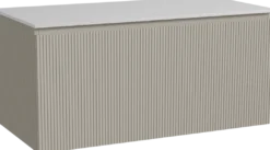 Storke Ribs badkamermeubel met Tavola wastafelblad voor waskom(men)