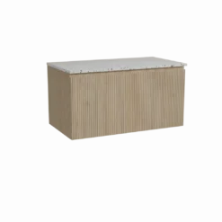 Storke Ribs badkamermeubel met Tavola wastafelblad voor waskom(men)