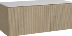 Storke Ribs badkamermeubel met Tavola wastafelblad voor waskom(men)