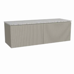 Storke Ribs badkamermeubel met Tavola wastafelblad voor waskom(men)